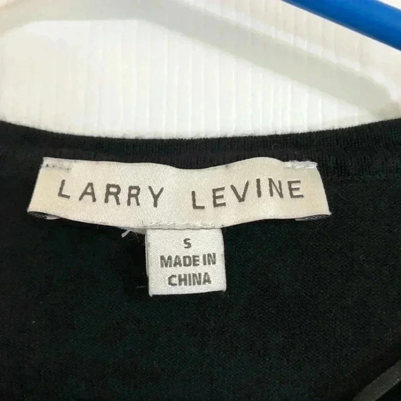 Larry Levine Black Cardigan 3/4 Sleeves Sz Small - Picture 8 of 14